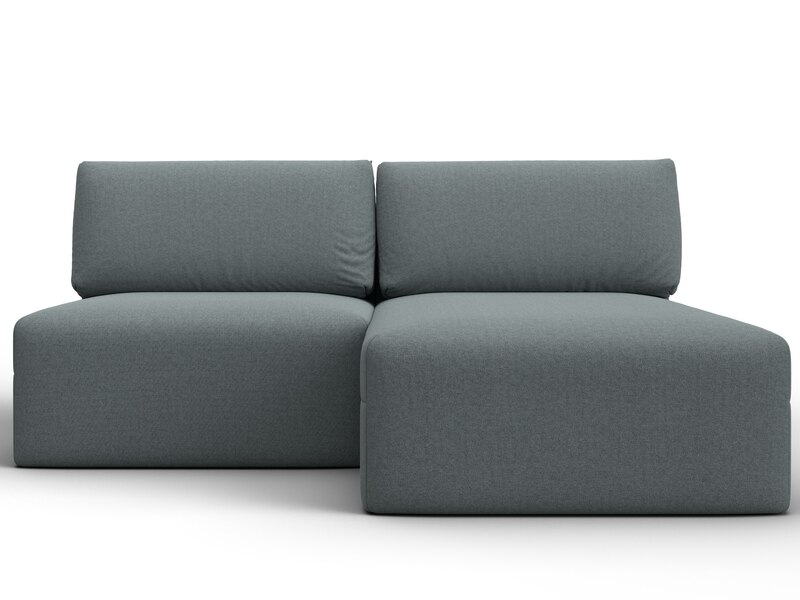 Диван угловой модульный Лига-060 НПБ угол универсальный, Рогожка, Амур 07 серый