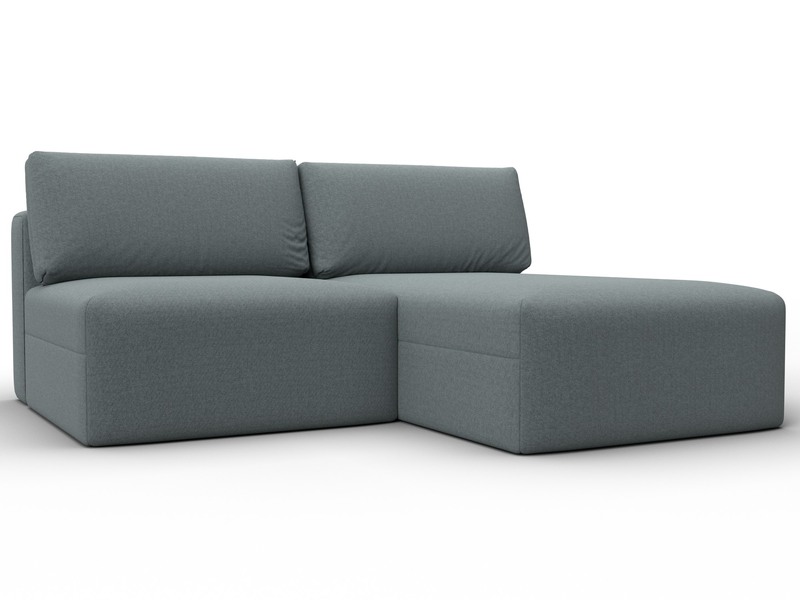 Диван угловой модульный Лига-060 НПБ угол универсальный, Рогожка, Амур 07 серый