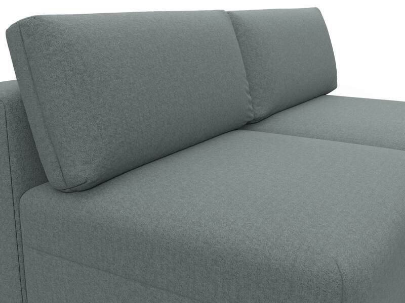 Диван угловой модульный Лига-060 НПБ угол универсальный, Рогожка, Амур 07 серый