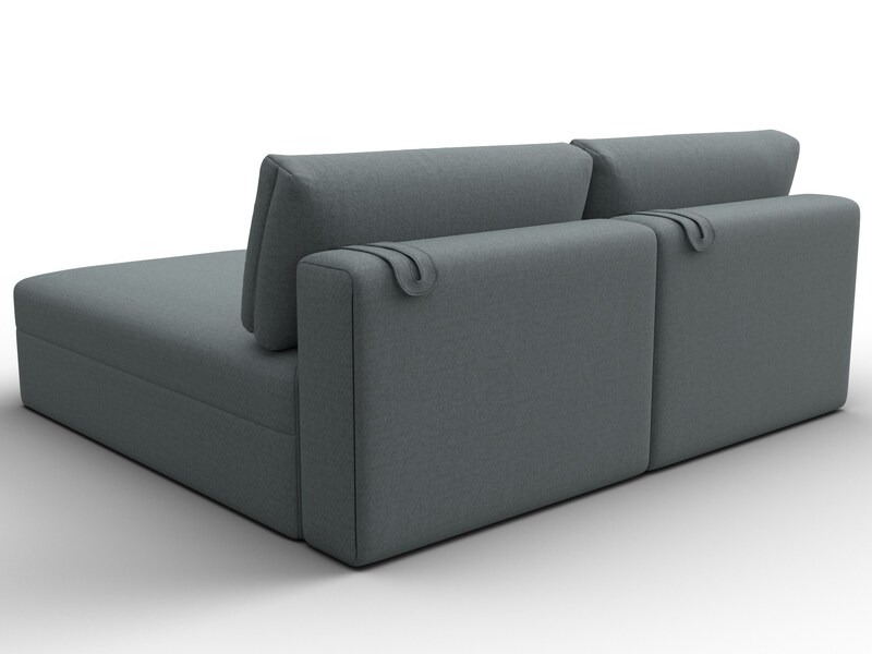 Диван угловой модульный Лига-060 НПБ угол универсальный, Рогожка, Амур 07 серый