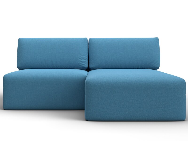 Диван угловой модульный Лига-060 НПБ угол универсальный, Рогожка, Амур 10 голубой