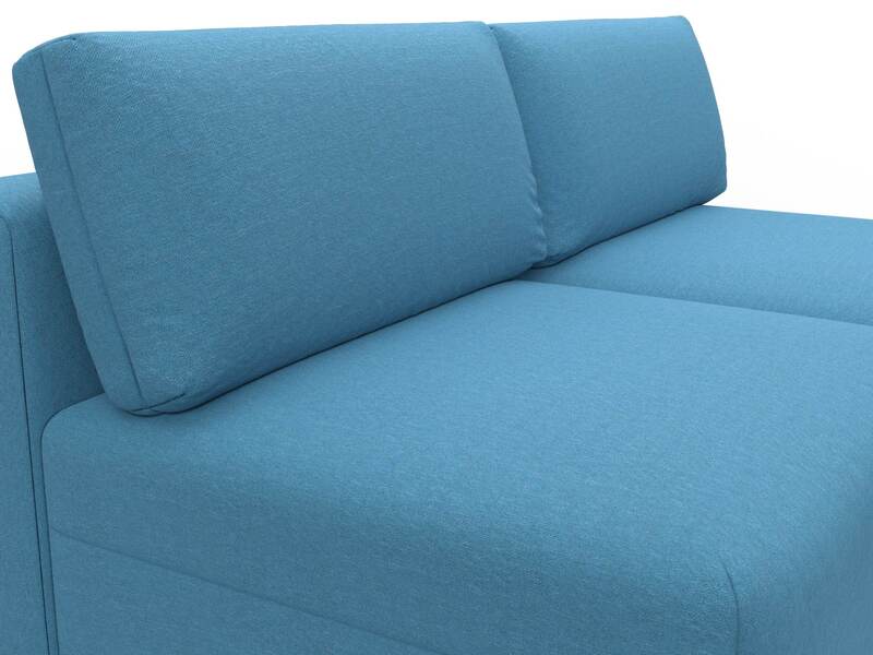 Диван угловой модульный Лига-060 НПБ угол универсальный, Рогожка, Амур 10 голубой