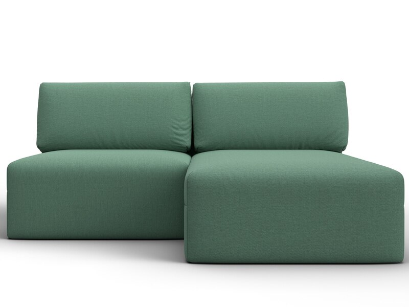 Диван угловой модульный Лига-060 НПБ угол универсальный, Рогожка, Амур 11 зеленый