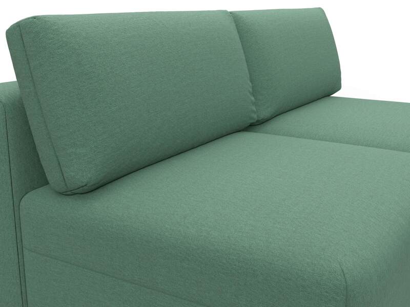 Диван угловой модульный Лига-060 НПБ угол универсальный, Рогожка, Амур 11 зеленый