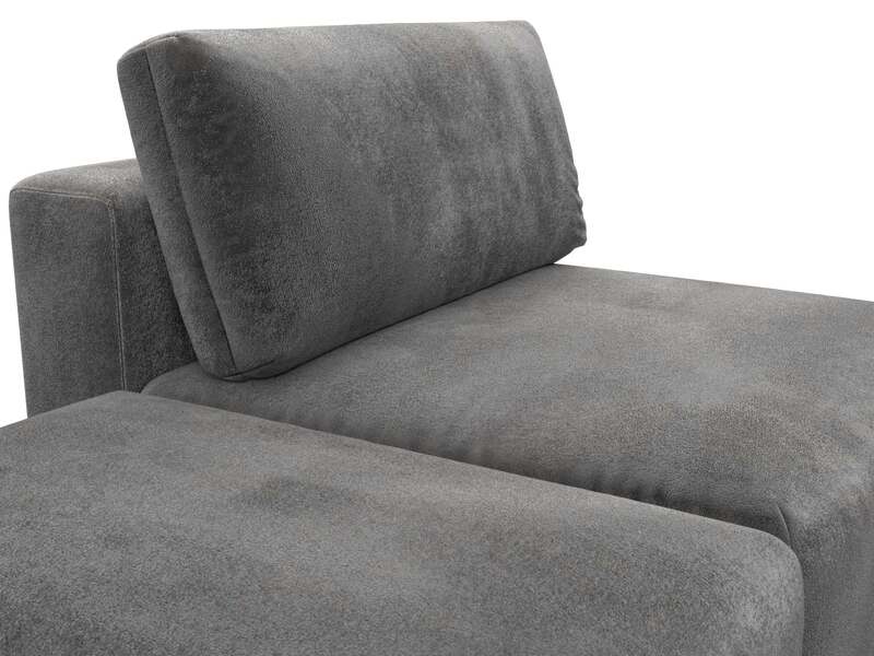 Модули диван и пуф Лига-060 НПБ, Велюр, TOWER 10 серый