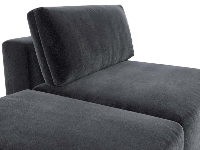 Модули диван и пуф Лига-060 НПБ, Велюр, TOWER 11 темно-серый