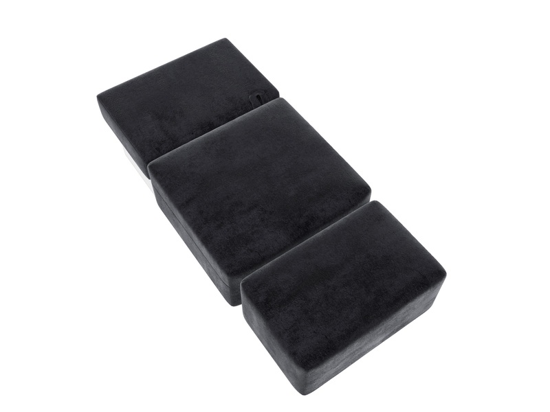 Модули диван и пуф Лига-060 НПБ, Велюр, TOWER 11 темно-серый