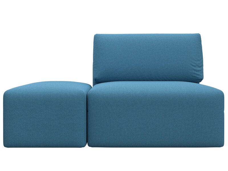 Модули диван и пуф Лига-060 НПБ, Рогожка, Амур 10 голубой