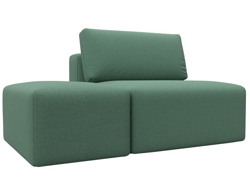 Модули диван и пуф Лига-060 НПБ, Рогожка, Амур 11 зеленый