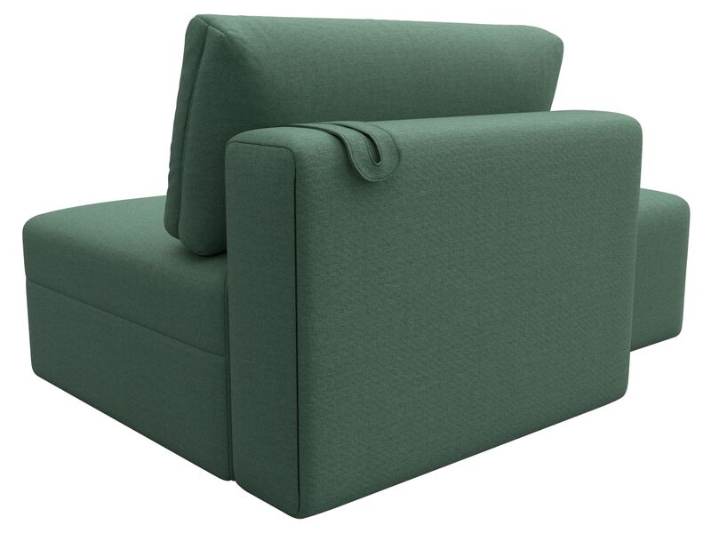 Модули диван и пуф Лига-060 НПБ, Рогожка, Амур 11 зеленый