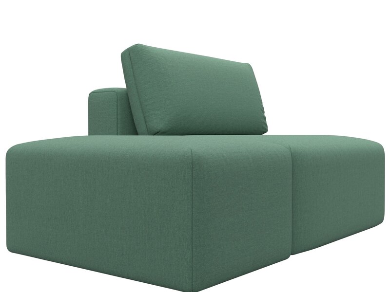 Модули диван и пуф Лига-060 НПБ, Рогожка, Амур 11 зеленый