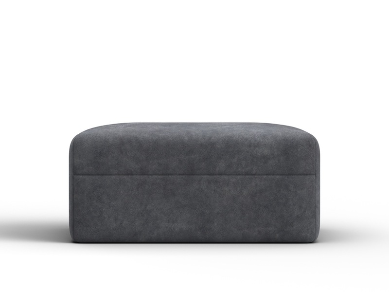 Модуль пуф Лига-060 НПБ, Велюр, BRUT 16 темно-серый