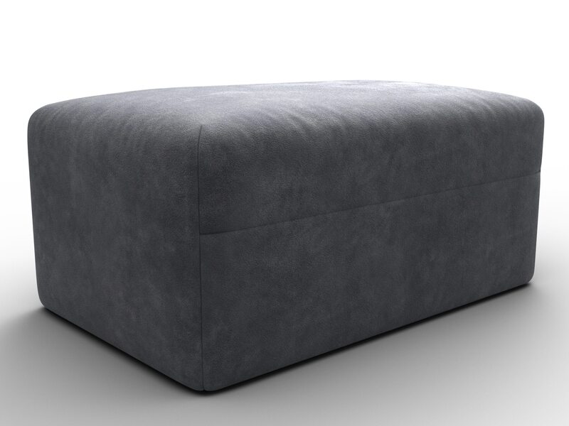 Модуль пуф Лига-060 НПБ, Велюр, BRUT 16 темно-серый