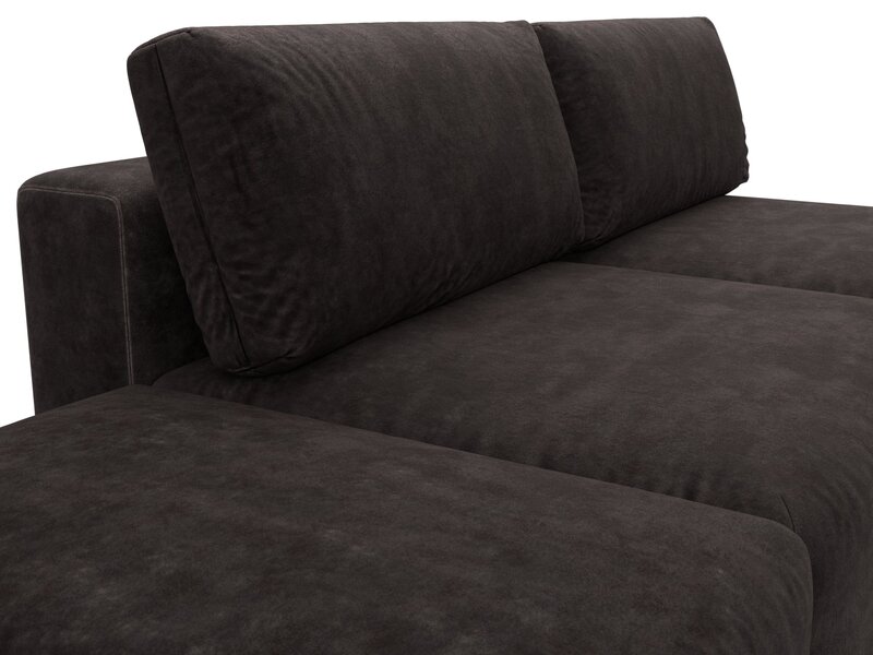 Диван прямой модульный с пуфом Лига-060 НПБ, Велюр, BRUT 17 коричневый