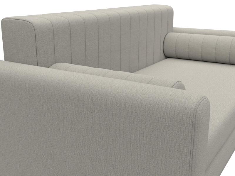 Диван прямой Лига-070, Рогожка, Амур 02 бежевый