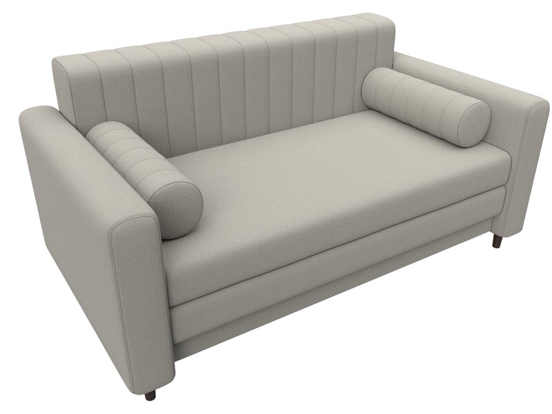 Диван прямой Лига-070, Рогожка, Амур 02 бежевый