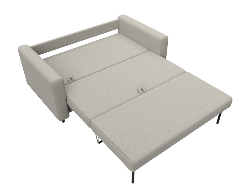 Диван прямой Лига-070, Рогожка, Амур 02 бежевый