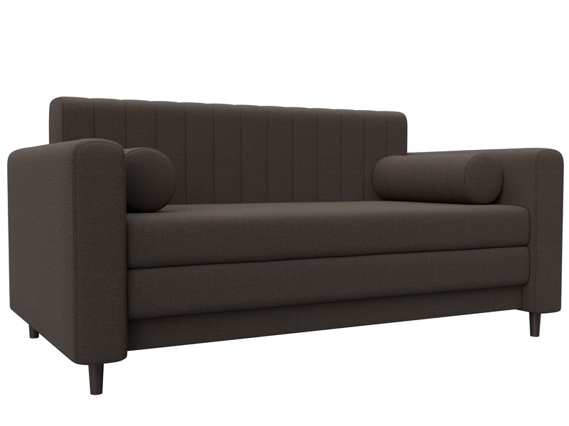 Диван прямой Лига-070, Рогожка, Амур 05 коричневый