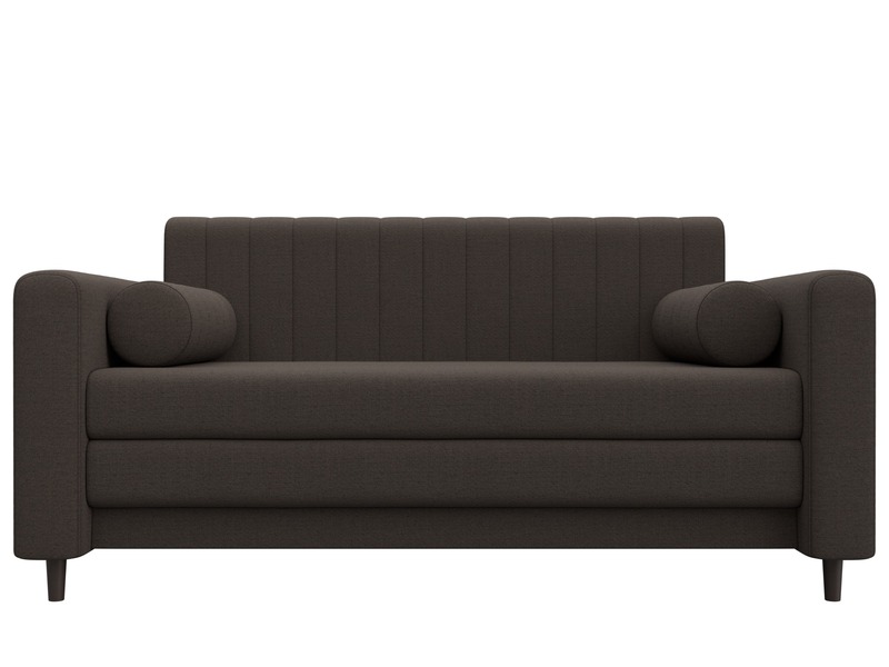 Диван прямой Лига-070, Рогожка, Амур 05 коричневый