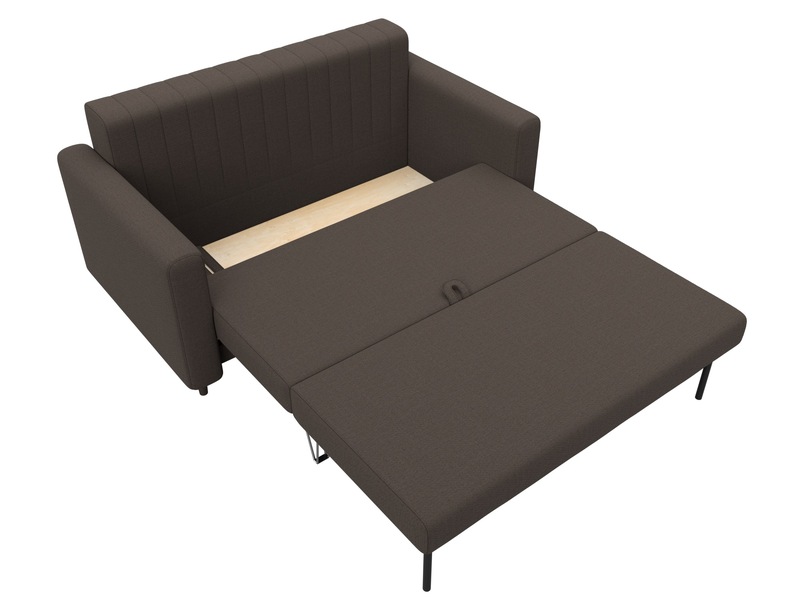 Диван прямой Лига-070, Рогожка, Амур 05 коричневый