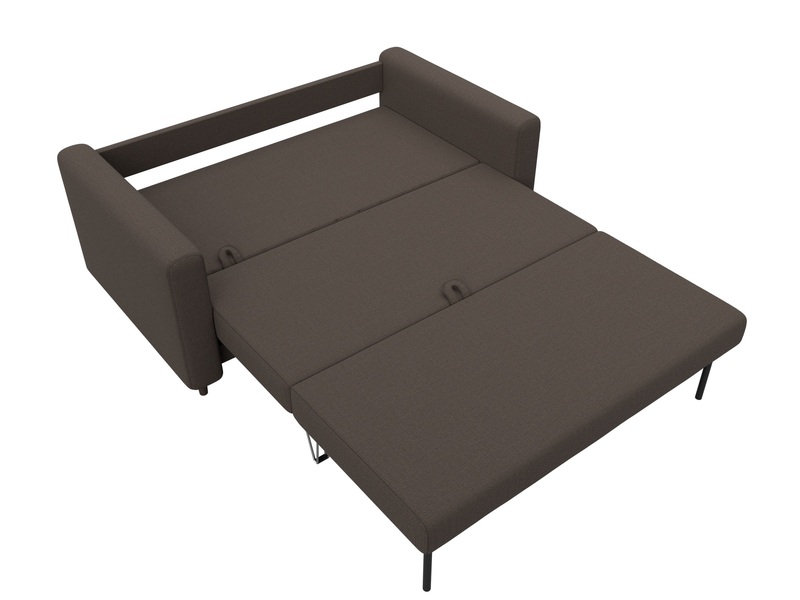 Диван прямой Лига-070, Рогожка, Амур 05 коричневый