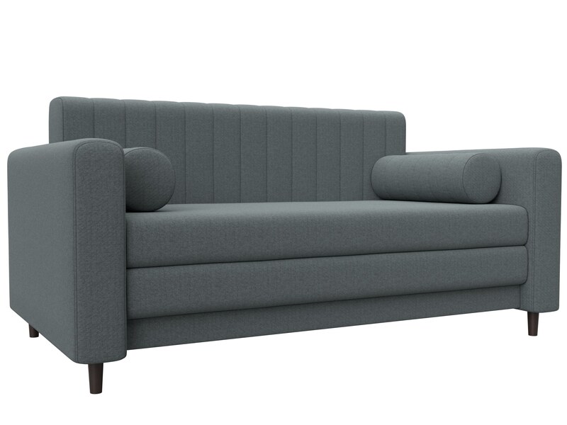 Диван прямой Лига-070, Рогожка, Амур 07 серый