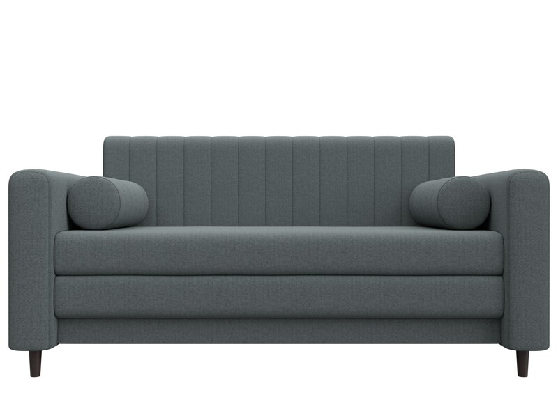 Диван прямой Лига-070, Рогожка, Амур 07 серый