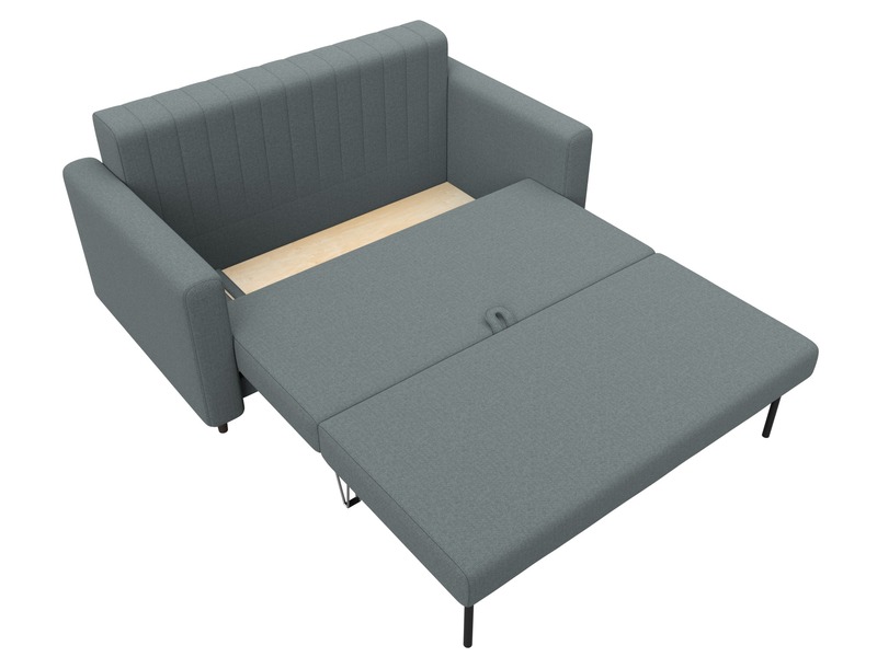 Диван прямой Лига-070, Рогожка, Амур 07 серый