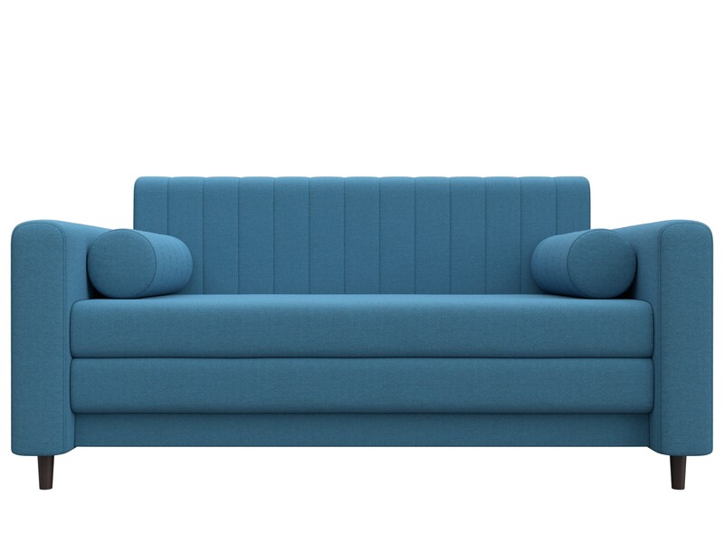 Диван прямой Лига-070, Рогожка, Амур 10 голубой