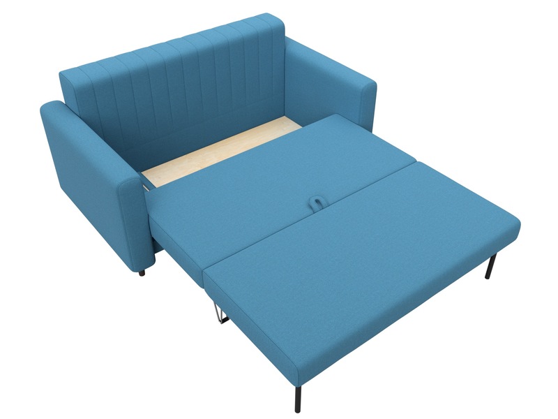 Диван прямой Лига-070, Рогожка, Амур 10 голубой