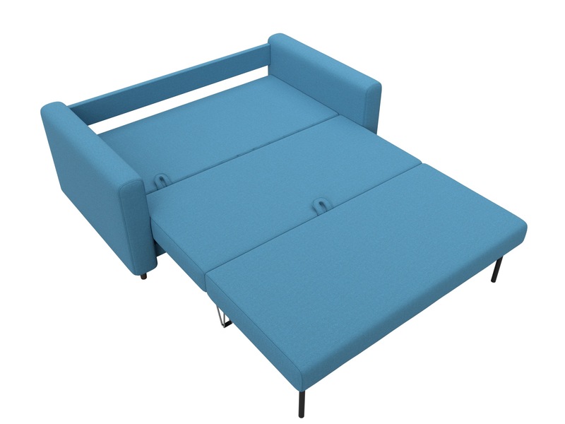 Диван прямой Лига-070, Рогожка, Амур 10 голубой