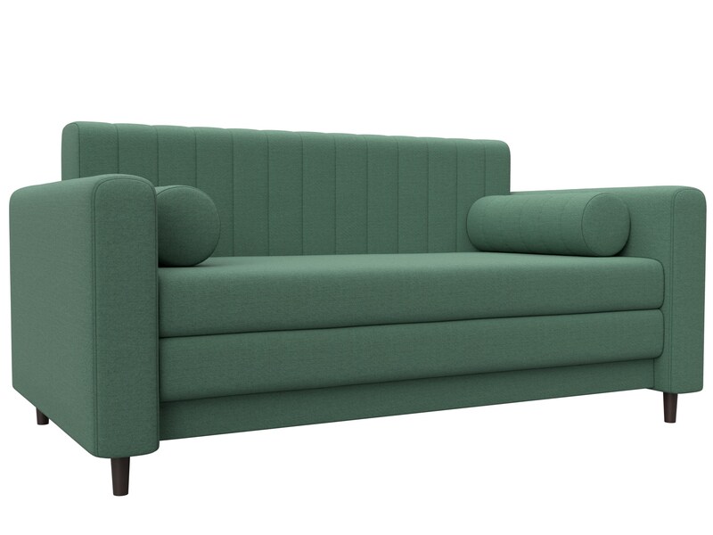 Диван прямой Лига-070, Рогожка, Амур 11 зеленый