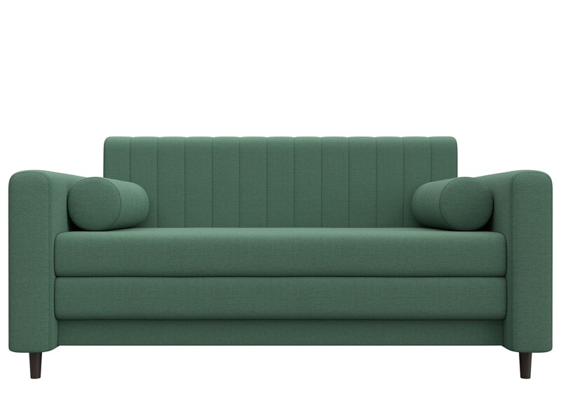 Диван прямой Лига-070, Рогожка, Амур 11 зеленый