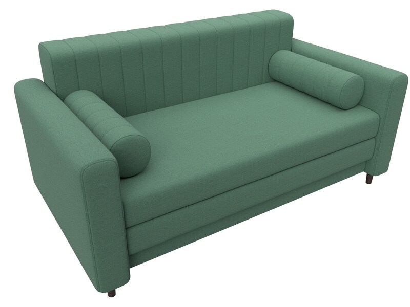 Диван прямой Лига-070, Рогожка, Амур 11 зеленый