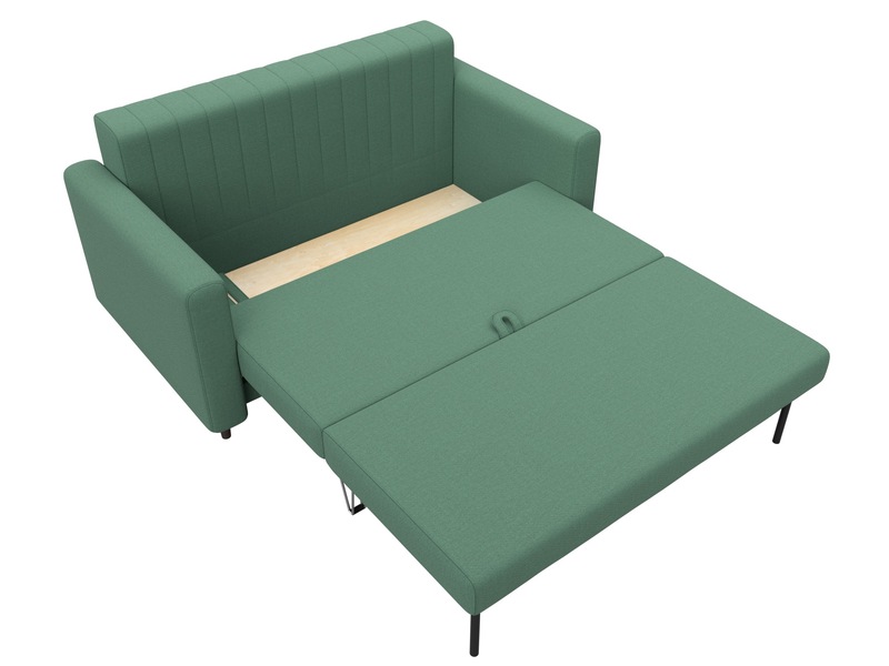 Диван прямой Лига-070, Рогожка, Амур 11 зеленый