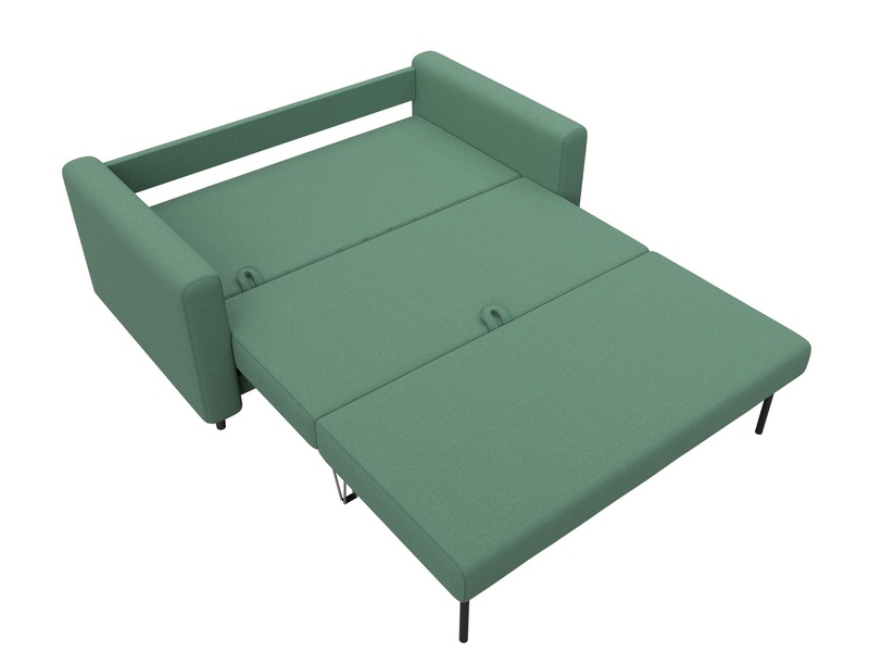 Диван прямой Лига-070, Рогожка, Амур 11 зеленый