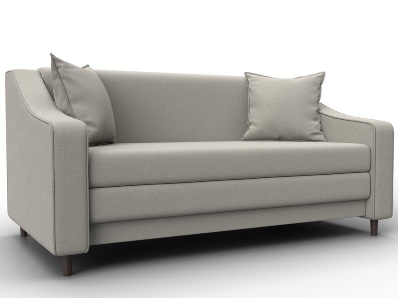 Диван прямой Лига-071, Рогожка, Амур 02 бежевый