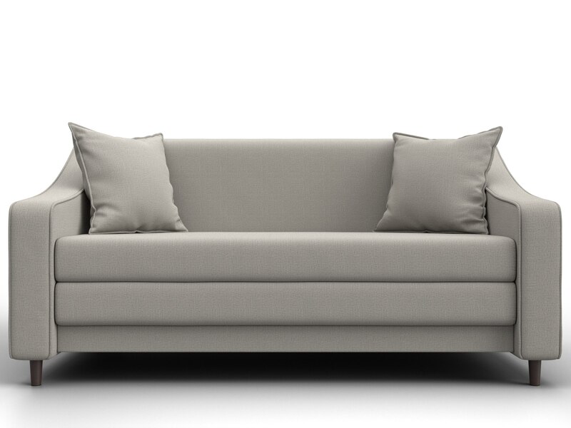 Диван прямой Лига-071, Рогожка, Амур 02 бежевый