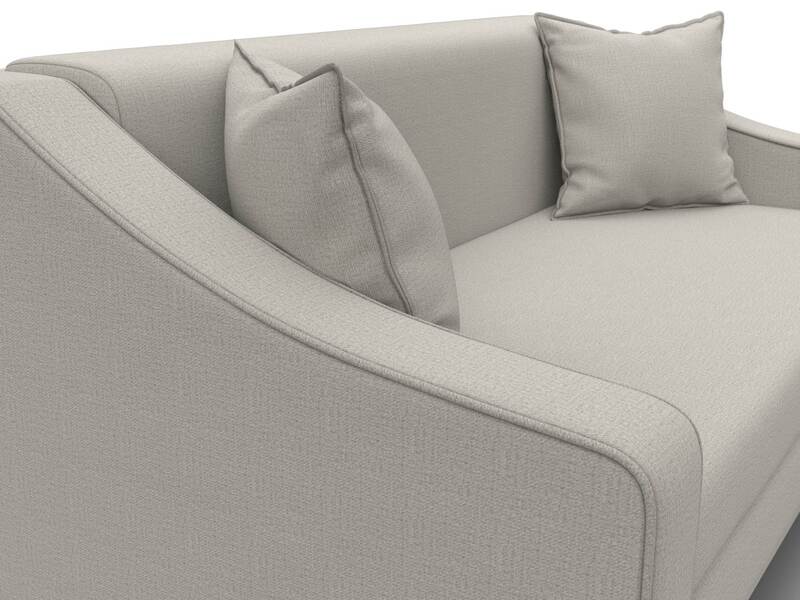 Диван прямой Лига-071, Рогожка, Амур 02 бежевый