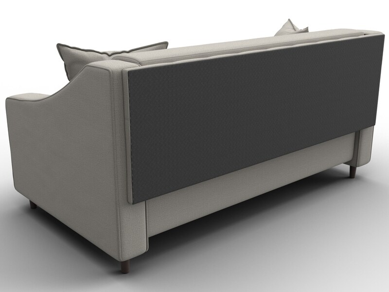 Диван прямой Лига-071, Рогожка, Амур 02 бежевый