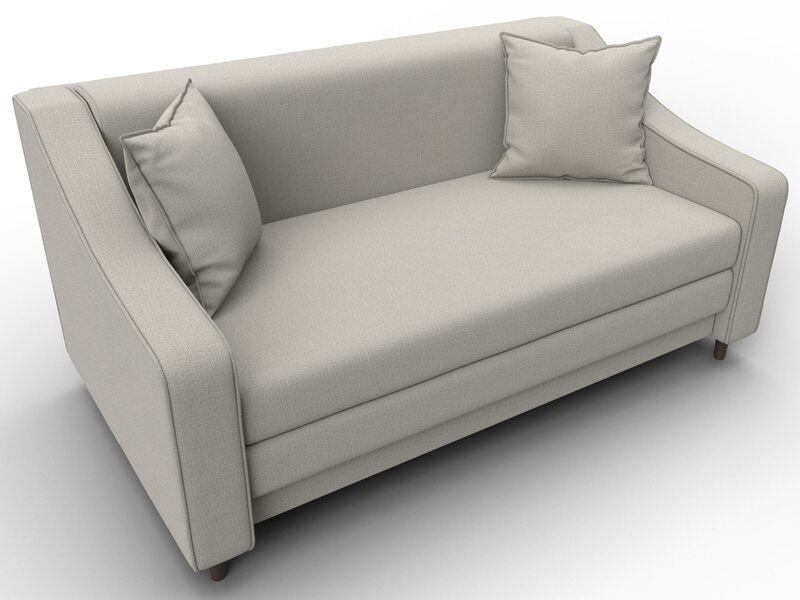 Диван прямой Лига-071, Рогожка, Амур 02 бежевый