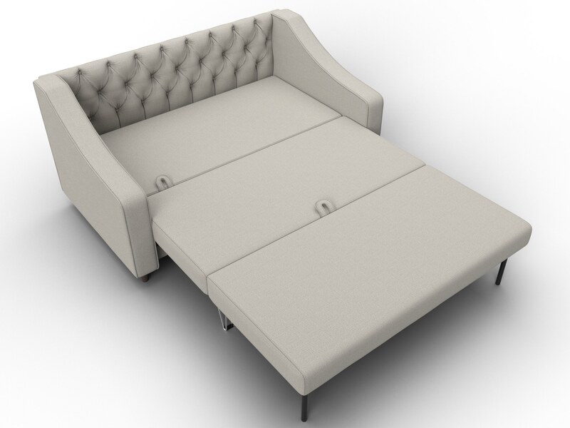 Диван прямой Лига-071, Рогожка, Амур 02 бежевый