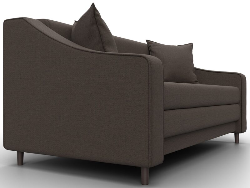 Диван прямой Лига-071, Рогожка, Амур 05 коричневый