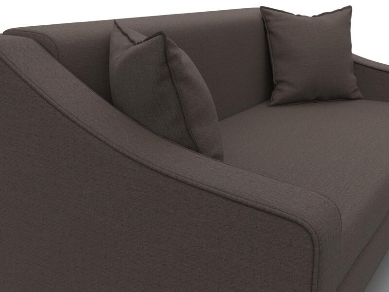 Диван прямой Лига-071, Рогожка, Амур 05 коричневый