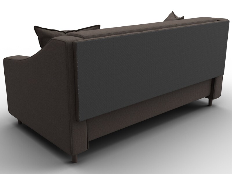 Диван прямой Лига-071, Рогожка, Амур 05 коричневый