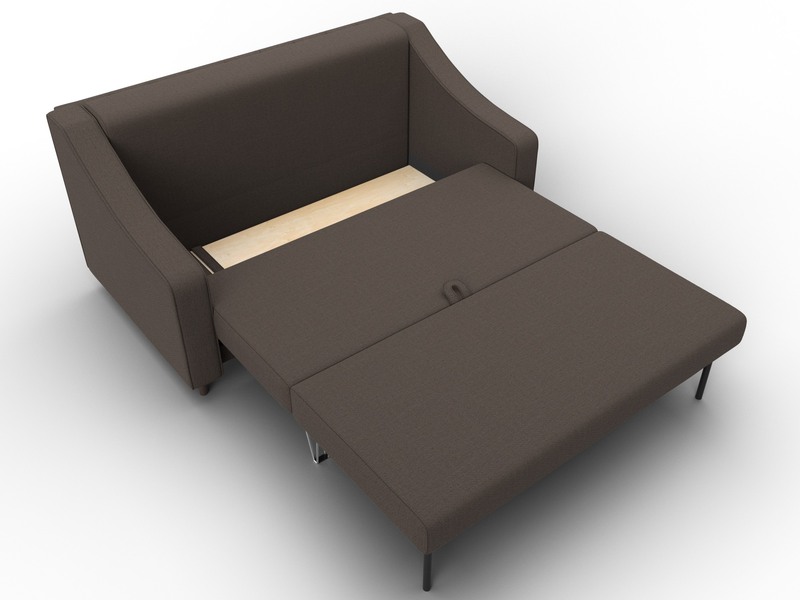 Диван прямой Лига-071, Рогожка, Амур 05 коричневый