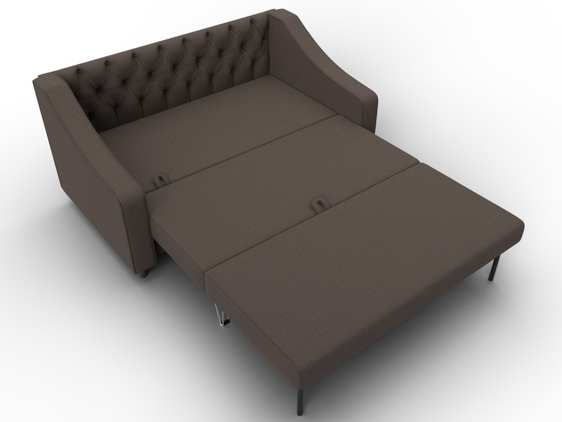 Диван прямой Лига-071, Рогожка, Амур 05 коричневый