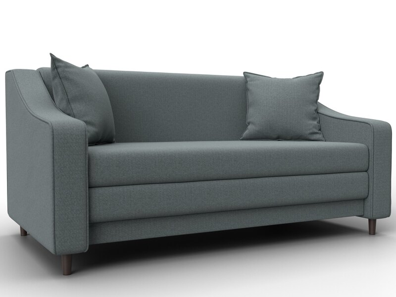 Диван прямой Лига-071, Рогожка, Амур 07 серый