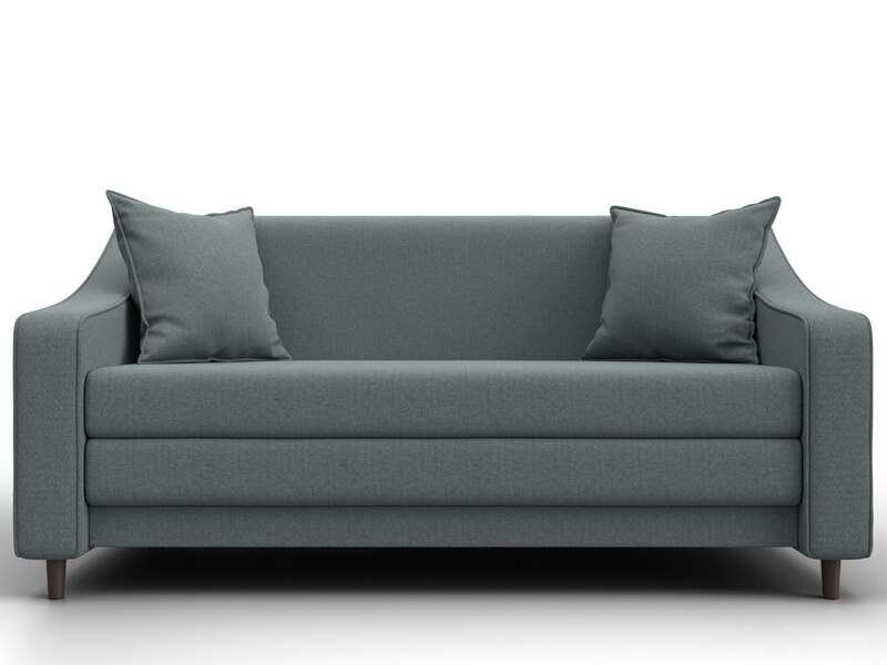 Диван прямой Лига-071, Рогожка, Амур 07 серый