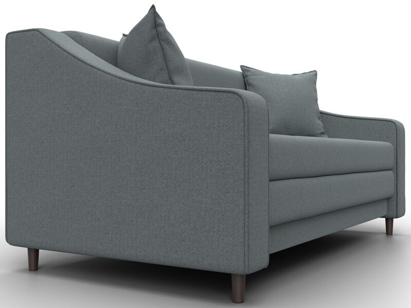 Диван прямой Лига-071, Рогожка, Амур 07 серый